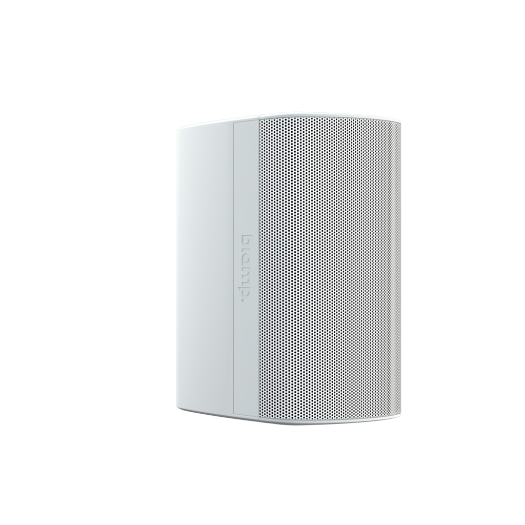 BIAMP Desono DX-S5-W Altavoz coaxial de alto rendimiento para montaje en superficie, interiores y exteriores, color blanco, de 5" controlador de compresión de alta frecuencia; funcionamiento a 8 ohmios o 70 V/100 V; incluye soporte ClickMount. PAR
