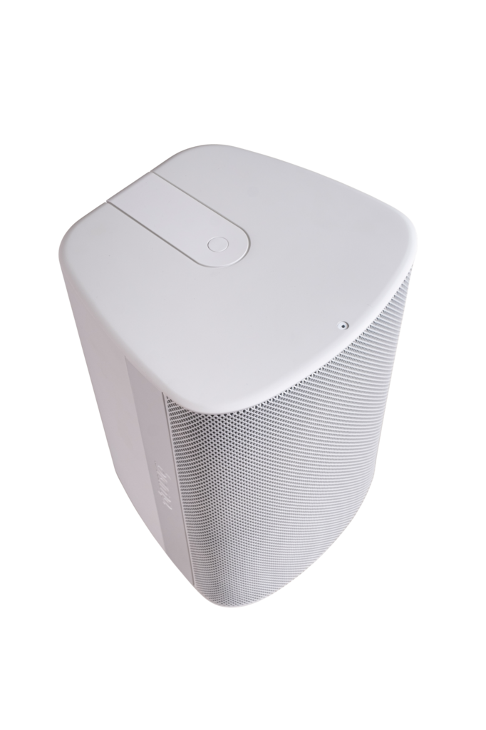 BIAMP DX-S8-W Altavoz para interior/exterior, coaxial, de 8 pulgadas, bidireccional y alto rendimiento, con montaje en superficie y controlador de compresión de alta frecuencia. Color BlancoPAR