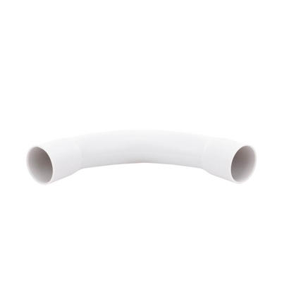 Curva de radio estrecho para tubería rígida, recomendado para cables de datos, PVC Auto-extinguible, de 25 mm