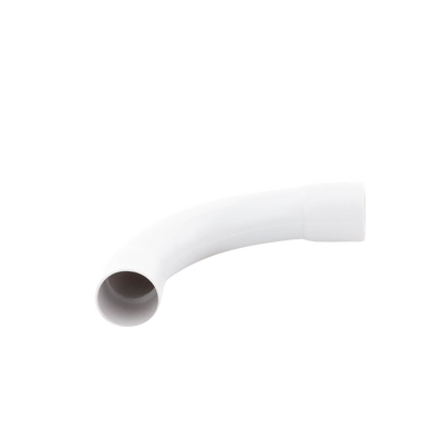 Curva de radio estrecho para tubería rígida, recomendado para cables de datos, PVC Auto-extinguible, de 25 mm