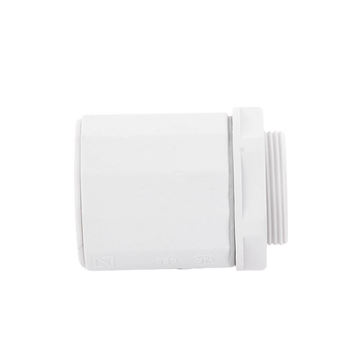 Conector de tubería rígida a caja (Racor), PVC Auto-extinguible, de 32 mm