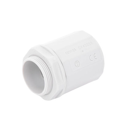 Conector de tubería rígida a caja (Racor), PVC Auto-extinguible, de 32 mm