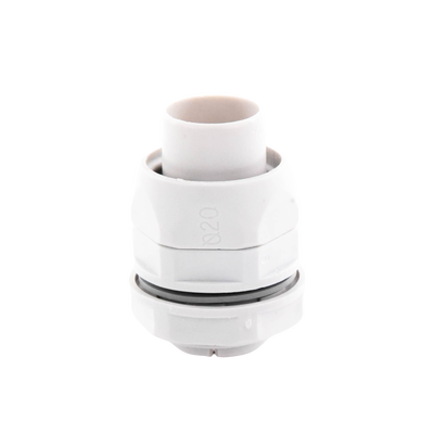 Conector (Racor) de tubería flexible a caja, PVC Auto-Extinguible de 20 mm, IP55