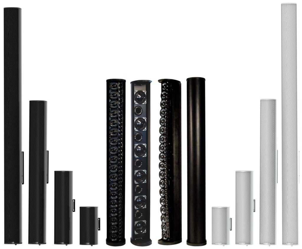 BIAMP ENT220B Altavoz de columna ENTASYS 200, 2 vías, 12 controladores LF. 500 W continuos, 2000 W pico 8 Ω, 70/100 V color negro 1 Pieza