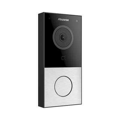DOORBELL / WIFI / 100% en la Nube / POE / Bluetooth / NFC / Lector de Tarjetas MIFARE / Notificación en APP /  Llamada Telefónica / SIP / ONVIF / IP65 / Cámara 2 MP / Botón con Iluminación / Control de 1 Puerta