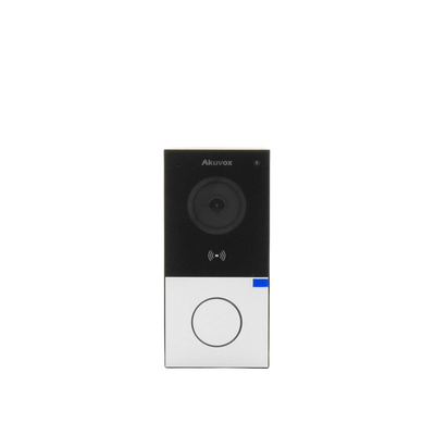 DOORBELL / WIFI / 100% en la Nube / POE / Bluetooth / NFC / Lector de Tarjetas MIFARE / Notificación en APP /  Llamada Telefónica / SIP / ONVIF / IP65 / Cámara 2 MP / Botón con Iluminación / Control de 1 Puerta