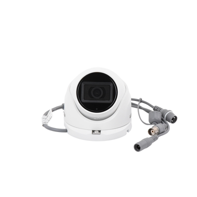 AUDIO POR COAXITRON / Turret TURBOHD 5 Megapixel / Angulo de vision 85.5° / Lente 2.8 mm / 30 mts IR EXIR / Exterior IP67 / 4 Tecnologías / dWDR
