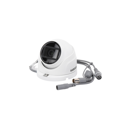 AUDIO POR COAXITRON / Turret TURBOHD 5 Megapixel / Angulo de vision 85.5° / Lente 2.8 mm / 30 mts IR EXIR / Exterior IP67 / 4 Tecnologías / dWDR