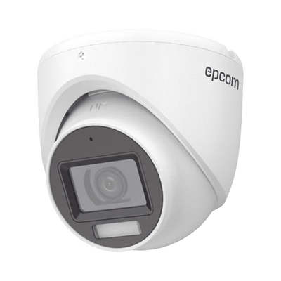 [Dual Light + ColorVu] Turret TURBOHD 2 Megapixel (1080p) / Lente 2.8 mm / 30 mts IR + 20 mts Luz Blanca / Gran Angular 101° / Exterior IP67 / Micrófono Integrado /  4 Tecnologías /  Metal