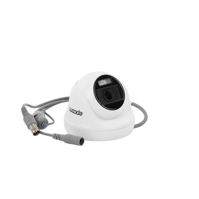 Turret TURBOHD 2 Megapíxel (1080p) / Imagen a color 24/7 / Lente 2.8 mm / Policarbonato / Luz Blanca 20 mts / Interior / Microfono Integrado / TVI-AHD-CVI-CVBS / dWDR