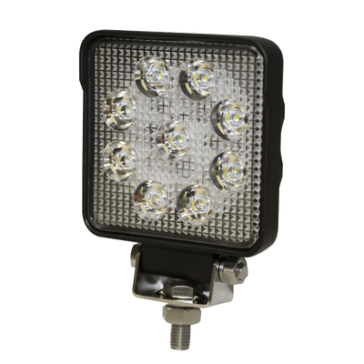 Luz de Trabajo Cuadrada Ultra Brillante, 9 led,1450 lumenes, 12-24 Vcc