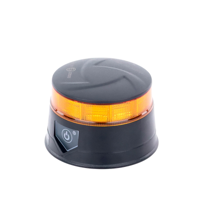 Baliza LED Recargable, Compacta y Discreta, Color Ámbar, Con Montaje Magnético y de Succión