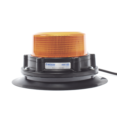 Baliza LED de Uso Rudo, Color Ámbar, Con Montaje Magnético y de Succión, IP69K