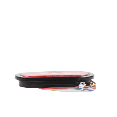 Plafón Ovalado de 7.5" Para Camiones de Transporte, 18 LED Ultra Brillantes, Color Rojo/Claro/Ambar