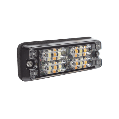 Luz Perimetral, 12 LED Ultra Brillantes, Color Ámbar / Claro