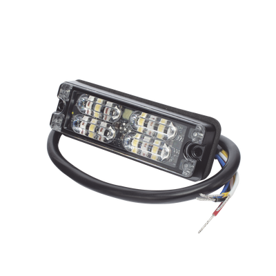 Luz Perimetral, 12 LED Ultra Brillantes, Color Rojo / Claro