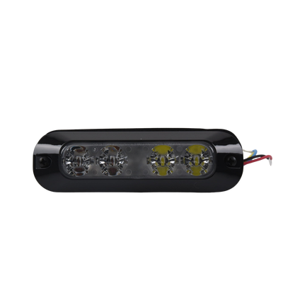 Luz perimetral, 4 LEDs Ultra Brillantes, color Rojo / Claro