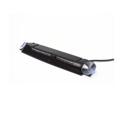 Luz de Visera, 12-24 Vcc con enchufe vehicular, doble cabezal, dual color, ámbar/blanco