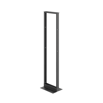 Rack de Dos Postes Estándar de 19 in, Rieles Numerados y Roscados #12-24, Fabricado en Aluminio, 45 Unidades de Rack, Color Negro