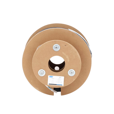 Carrete de Fibra Óptica Monomodo con conectores LC-LC Duplex, Reforzada con Kevlar, de 150 metros, Para instalaciones subterráneas por tubería