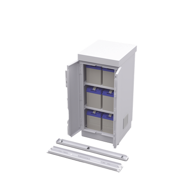 Gabinete de Seguridad de Lámina Galvanizada  para Almacenamiento de Baterías (Hasta 6 baterías PL110D12).
