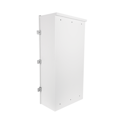 Gabinete para instalación de 3 Baterías PL110D12, Fabricado en Lámina Galvanizada, Accesorios para piso o poste (No incluidos)