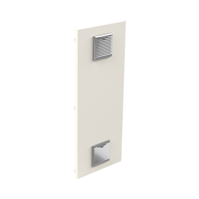 Gabinete Acero Galv. para 3 Bat. PL110D12. Puerta Ventilada. Acc. de piso o poste No incluidos (400 x 1060 x 300mm).