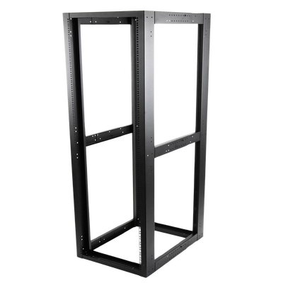 Rack Estándar 19" de 4 Postes, Acero, 45 Unidades, Profundidad Ajustable.