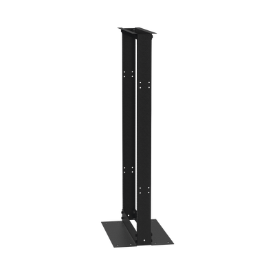 Rack de 2 Postes (Doble Perforación), Estándar 19", 24 Unidades, Fabricado en Acero, Base "L" para Anclar a Piso.