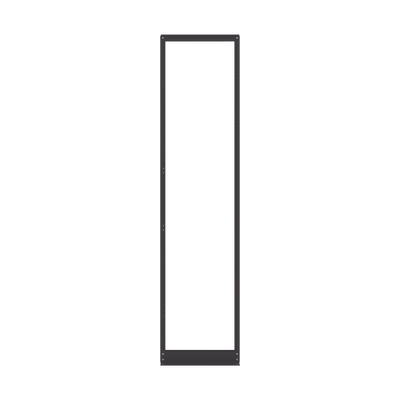 Rack de 2 Postes, Estándar 19", 45 Unidades, Fabricado en Acero, Base "L" para Anclar a Piso.