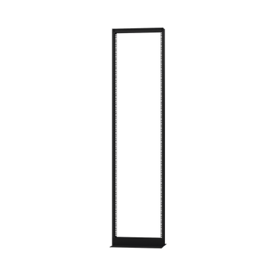 Rack de 2 Postes (Doble Perforación), Estándar 19", 45 Unidades, Fabricado en Acero, Base "L" para Anclar a Piso.