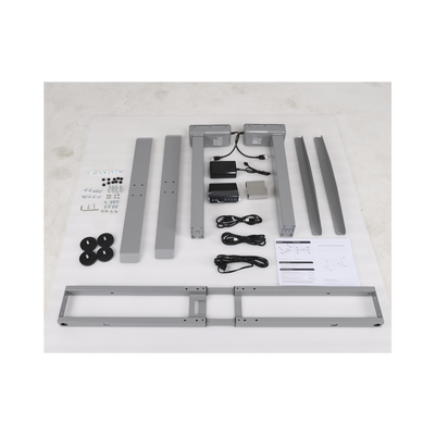 Base de Escritorio Motorizado Profesional / Altura Ajustable 60-125cm / Estructura Estable / Funcionamiento Suave / 3 Preset de Posiciones / Color Gris / Soporta hasta 100Kg de carga