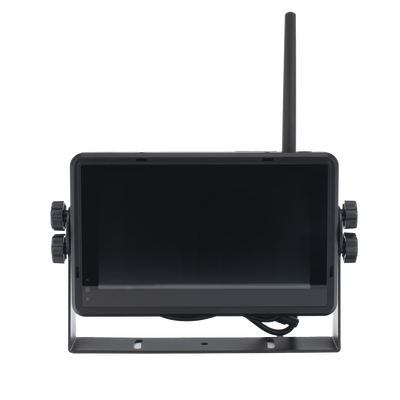Sistema Profesional Inalámbrico de Cámara de Reversa Infrarroja y Monitor Touch de 7" para Vehículos de Trabajo y Montacargas