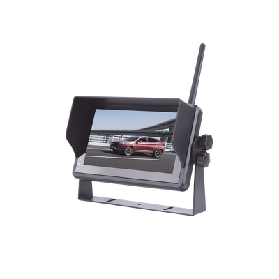 Sistema Profesional Inalámbrico de Cámara de Reversa Infrarroja y Monitor Touch de 7" para Vehículos de Trabajo y Montacargas