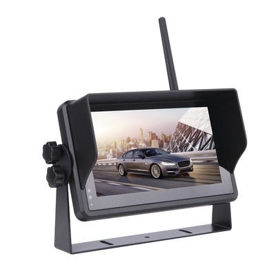 Sistema Profesional Inalámbrico de Cámara de Reversa Infrarroja y Monitor Touch de 7" para Vehículos de Trabajo y Montacargas