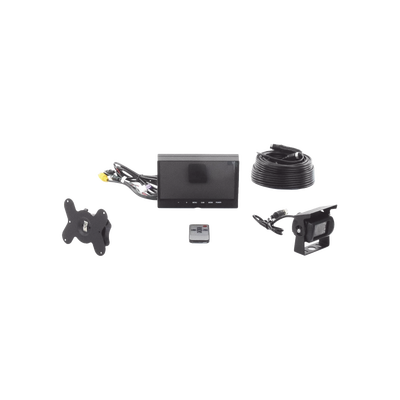 Sistema Profesional de Cámara de Reversa y Monitor Alámbrico para Vehículos de Trabajo y Montacargas