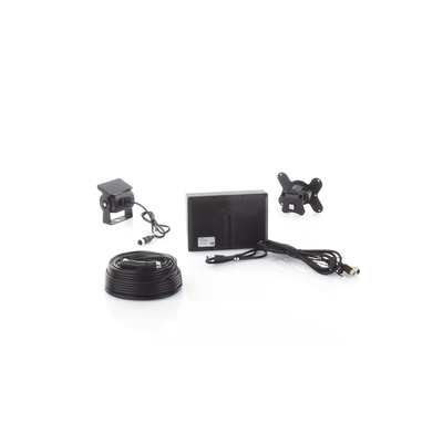 Sistema Profesional de Cámara de Reversa y Monitor Alámbrico para Vehículos de Trabajo y Montacargas