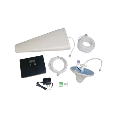 Kit de Amplificador de Señal Celular | Doble Banda | Mejora las Llamadas, Soporta 3G y *4G LTE | 70 dB de Ganancia Máxima, cubre áreas de hasta 500 metros cuadrados.(descontinuado)