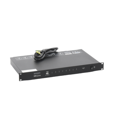 Secuenciador de Potencia | 8 Salidas | Delay de activación de 1 segundo | Recomendado para rack de amplificación, Videowall, o equipos de alta potencia.