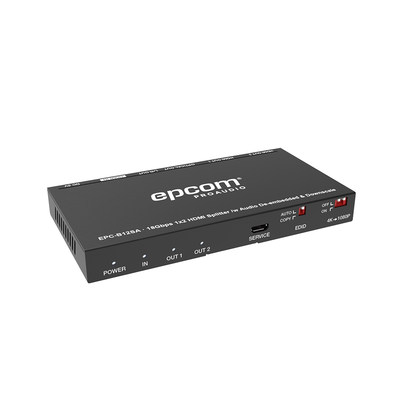 Splitter HDMI 1x2 | 4K@60Hz | Extractor de Audio | Down Scaler | HDR  4:4:4 | EDID | 18Gbps