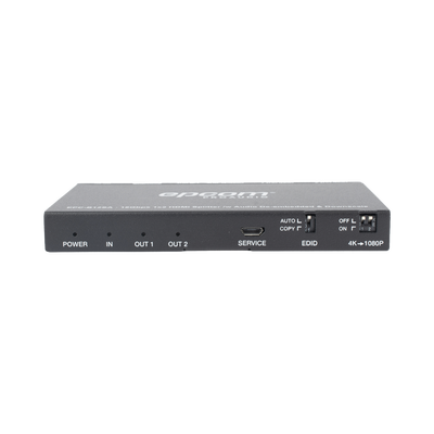 Splitter HDMI 1x2 | 4K@60Hz | Extractor de Audio | Down Scaler | HDR  4:4:4 | EDID | 18Gbps