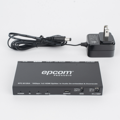 Splitter HDMI 1x2 | 4K@60Hz | Extractor de Audio | Down Scaler | HDR  4:4:4 | EDID | 18Gbps