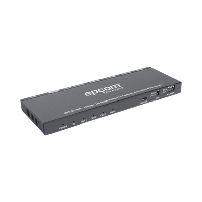 Splitter HDMI 1x4 | 1 Entrada a 4 salidas (Simultaneas) | 4K@60Hz | Extractor de Audio | Down Scaler | HDR  4:4:4 | EDID | 18Gbps