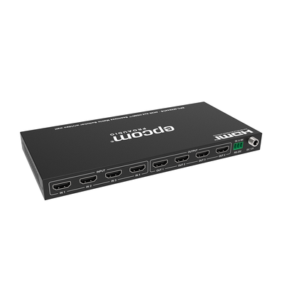 Matriz de Video HDMI 4x4 | Ancho de Banda 10.2 Gbps | Resolución 4K@30Hz | Escalado a 1080P, 720P, 1920x1200, 4K30 | Modos Matriz y Video Wall | Control RS-232 y Remoto Infrared
