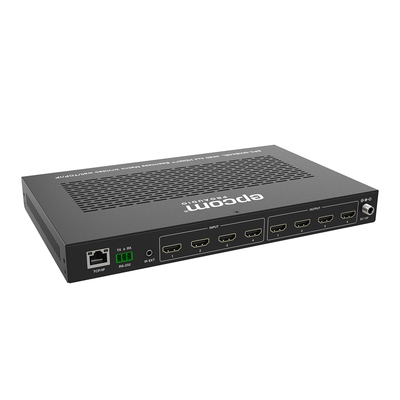 Matriz HDMI 4×4 | Video Wall | Seamless Switch | 10 Modos de Visualización |  4K@60Hz 4:4:4 | HDMI 2.0b y HDCP 2.2 | Control vía Web, IR, RS-232 y TCP/IP