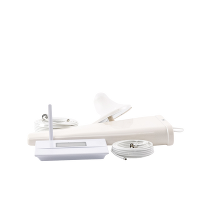 Kit Amplificador de Señal Celular DOBLE banda de frecuencia / Mejora las llamadas convencionales / Soporta los datos de las tecnologías 2G y 3G de TELCEL, AT&T y MOVISTAR / Cubre hasta 600 m².