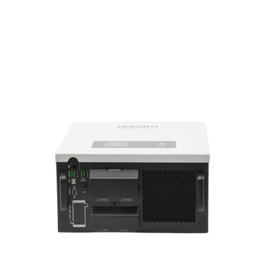 Inversor / Cargador para sistemas tipo isla de 48Vcc/120VCA de 2500W onda sinusoidal pura con controlador MPPT. Administre una fuente fotovoltaica, la red eléctrica y recargue su banco de baterías y su consumo sin problemas.