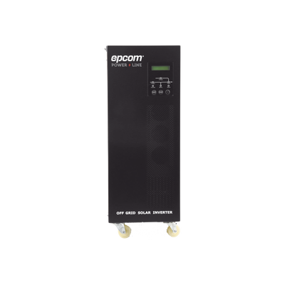 Inversor / Cargador para sistemas tipo isla de 192Vcc/120VCA de 5000W onda sinusoidal pura con controlador MPPT. Administre una fuente fotovoltaica, la red eléctrica y recargue su banco de baterías y su consumo sin problemas.