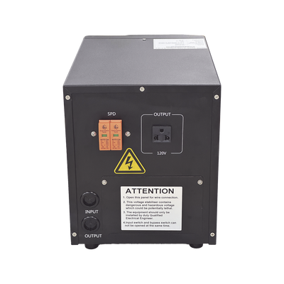 Regulador de Voltaje Industrial Monofásico 3 kVA/3 kW 120 V / Entrada 96-144 Vca / Salida 117.6- 122.4 Vca