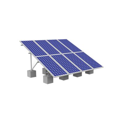 Montaje para Panel Solar, Riel de 2100mm para Módulos con Espesor de 40mm, Velocidad de Viento Máx. 151km/h